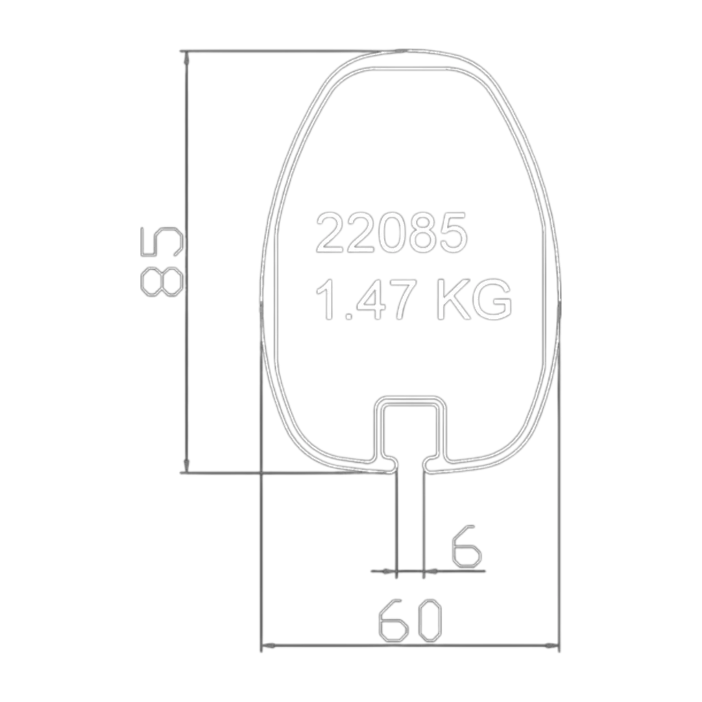 Perfil Mástil Botavara 22085 Bohn Racing