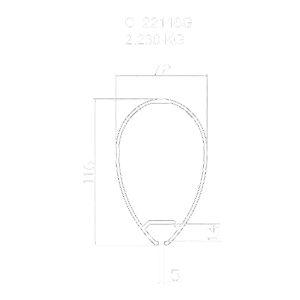 Perfil Mástil Botavara 22110 Bohn Racing