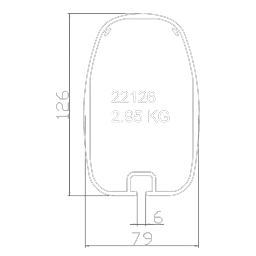 Perfil Mástil Botavara 22126 Bohn Racing