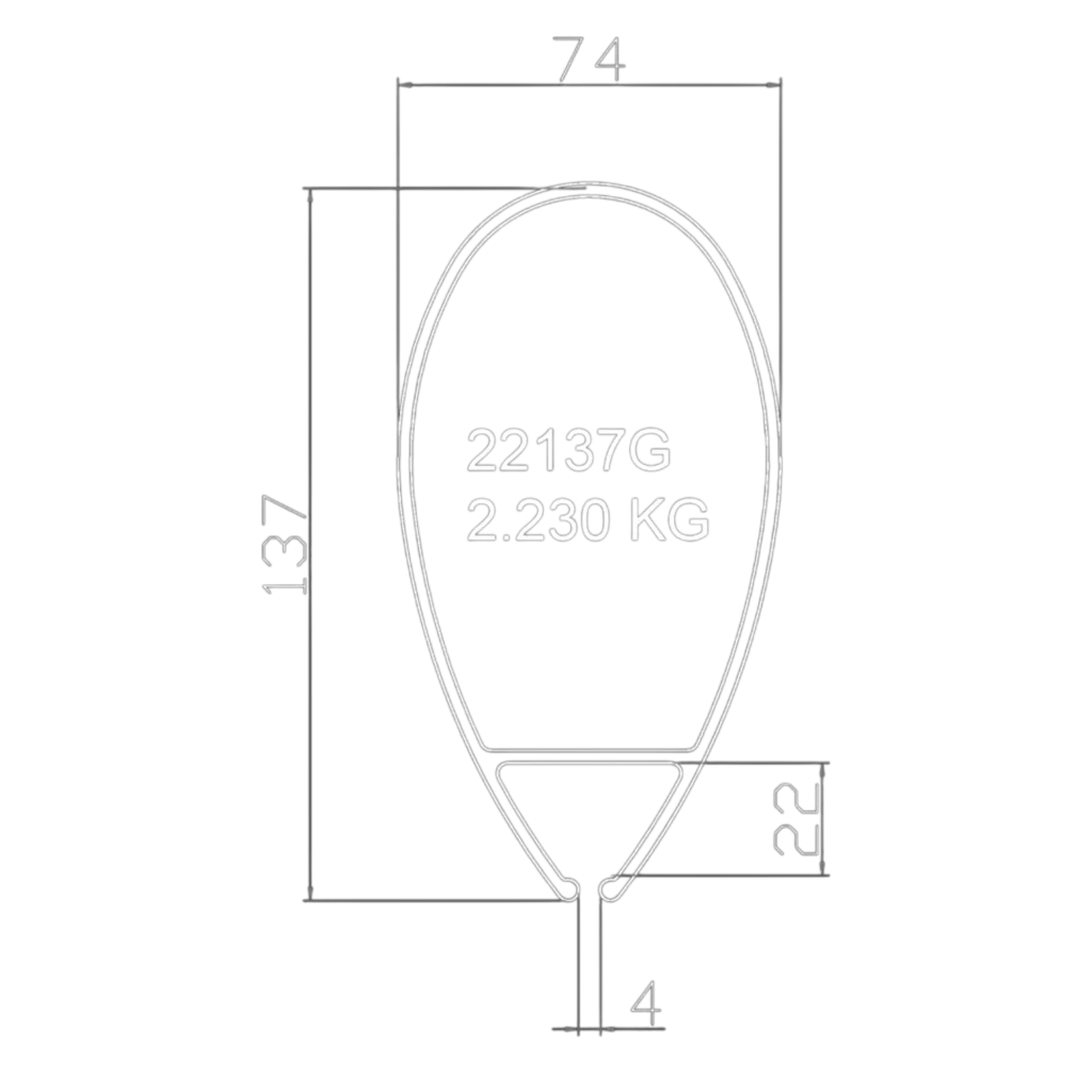 Perfil Mástil Botavara 22137G Bohn Racing