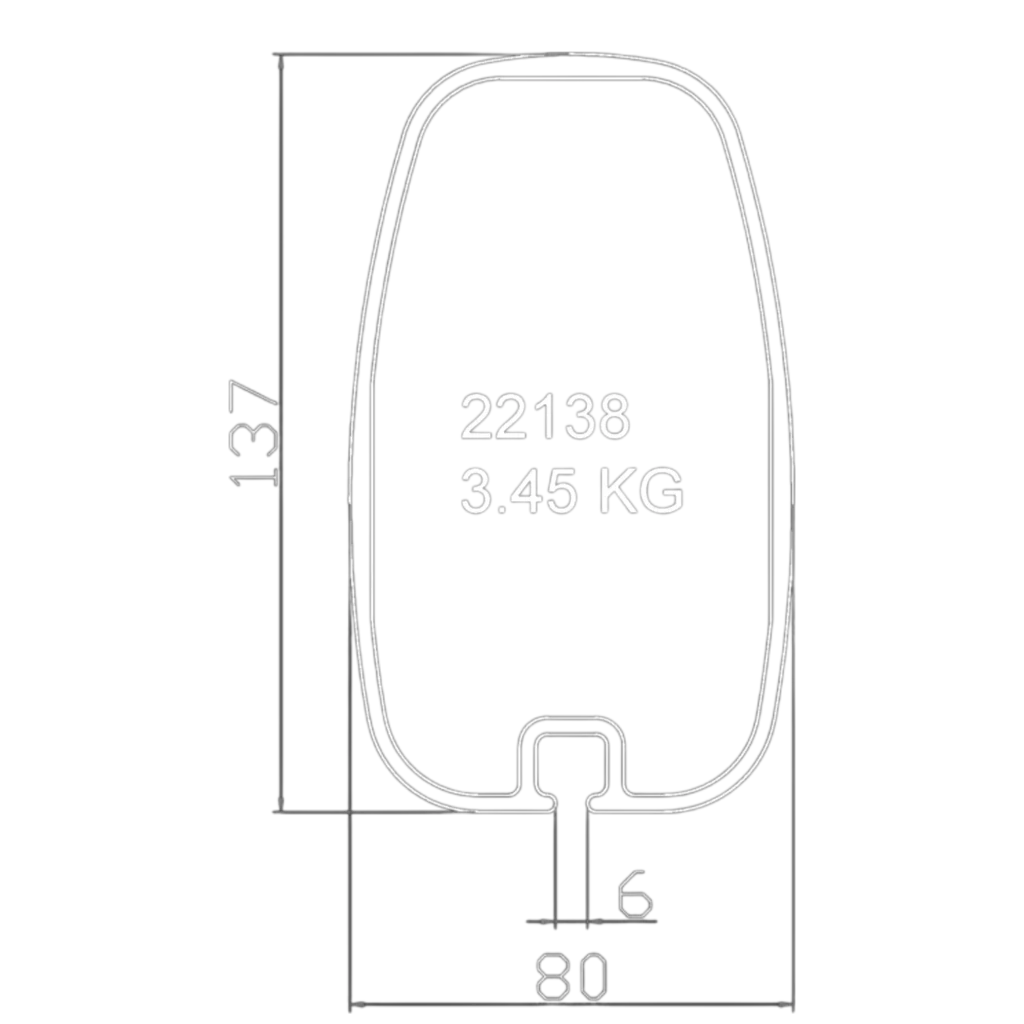 Perfil Mástil Botavara 22138 Bohn Racing